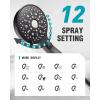 imageShower Head12 Functions High Pressure Handheld Showerheads with Button for Pets Dog Bath SR RUN RISE Removable Water Saver Hand Shower Wand with 59quot Shower Hose Oil Rubbed Bronze