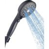 imageHigh Pressure Shower Head12 Functions Handheld Showerheads with Button for Pets Dog Bath Detachable Water Saver Hand Shower Wand 59quot Shower Hose Bracket Teflon Tape Rubber Washers Matte Black