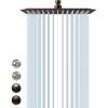 imageSR SUN RISE Luxury 12 Inch Large Square Stainless Steel Shower Head High Pressure Rainfall Showerhead Ultra Thin Water Saving Polished ChromeOil Rubbed Bronze