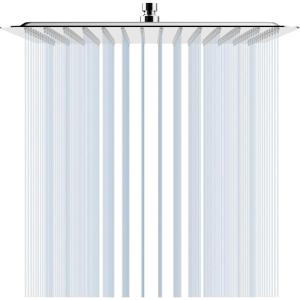 imageSR SUN RISE 16 Inch Extra Large Rain Shower Head Brushed Nickel 304 Stainless Steel High Pressure Rainfall Showerhead Ultra Thin Water SavingChrome