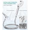 imageFiltered Shower Head with Handheld High Pressure 9 Spray Mode Brushed Gold Showerhead with Filters Detachable Shower Head Water Softener Filters Beads for Hard Water  Remove ChlorineChrome