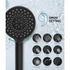 imageFiltered Shower Head with Handheld High Pressure 9 Spray Mode Brushed Gold Showerhead with Filters Detachable Shower Head Water Softener Filters Beads for Hard Water  Remove ChlorineMatte Black