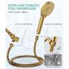 imageFiltered Shower Head with Handheld High Pressure 9 Spray Mode Brushed Gold Showerhead with Filters Detachable Shower Head Water Softener Filters Beads for Hard Water  Remove ChlorineBrushed Gold