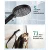 imageFiltered Shower Head with Handheld High Pressure 9 Spray Mode Brushed Gold Showerhead with Filters Detachable Shower Head Water Softener Filters Beads for Hard Water  Remove ChlorineMatte Black