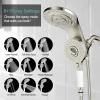 imageSR SUN RISE Magnetic Shower Faucet with Handheld Sprayer 2in1 Dual Shower Head with 8Spray Hand Held Shower Wand and ONOFF Switch for Saving Water 18 GPM Shower Combo Brushed Nickel
