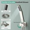 imageShower Faucet Set Shower System  SR SUN RISE Matte Black Shower Trim Kit with Dual Shower Head 12 Ceiling Rainfall 6 Wall Mount with Handheld Shower for Couples Complete 6 Diverter ValveBrushed Nickel