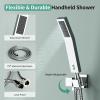 imageShower Faucet Set Shower System  SR SUN RISE Matte Black Shower Trim Kit with Dual Shower Head 12 Ceiling Rainfall 6 Wall Mount with Handheld Shower for Couples Complete 6 Diverter ValvePolished Chrome