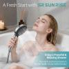 imageSR SUN RISE NSF Certified Filtered Shower Head with Handheld for Hard Water to Remove Chlorine High Pressure 9Spray Setting with Power Wash AntiClog Nozzles 1 Filter Chrome SilverChrome Silver