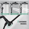 image12 Inch Wide Rain Shower Head with Filtered Handheld Combo High Pressure Rainfall Shower Head 9 Spray Modes Handheld with 9Inch Extension Arm Comes with Filter Removes ChlorineBlackBlack