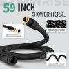 image12 Inch Wide Rain Shower Head with Filtered Handheld Combo High Pressure Rainfall Shower Head 9 Spray Modes Handheld with 9Inch Extension Arm Comes with Filter Removes ChlorineBlackBlack