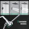 image12 Inch Wide Rain Shower Head with Filtered Handheld Combo High Pressure Rainfall Shower Head 9 Spray Modes Handheld with 9Inch Extension Arm Comes with Filter Removes ChlorineBlackChrome