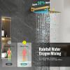 imageSR SUN RISE 12 Inches All Metal Square Shower System with Tub Spout Tub Shower Faucet Set High Pressure Rain Shower Head and Handheld Sprayer Combo Shower Fixtues Valve Included Brushed NickelBrushed Gold