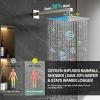 imageSR SUN RISE 12 Inches All Metal Square Shower System with Tub Spout Tub Shower Faucet Set High Pressure Rain Shower Head and Handheld Sprayer Combo Shower Fixtues Valve Included Brushed NickelBrushed Nickel