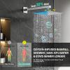 imageSR SUN RISE 12 Inches All Metal Square Shower System with Tub Spout Tub Shower Faucet Set High Pressure Rain Shower Head and Handheld Sprayer Combo Shower Fixtues Valve Included Brushed NickelPolished Chrome