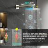 imageSR SUN RISE 12 Inches All Metal Square Shower System with Tub Spout Tub Shower Faucet Set High Pressure Rain Shower Head and Handheld Sprayer Combo Shower Fixtues Valve Included Brushed NickelBrushed Nickel