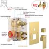 imageSR SUN RISE 12 Inches All Metal Square Shower System with Tub Spout Tub Shower Faucet Set High Pressure Rain Shower Head and Handheld Sprayer Combo Shower Fixtues Valve Included Brushed NickelBrushed Gold