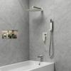 imageSR SUN RISE 12 Inches All Metal Square Shower System with Tub Spout Tub Shower Faucet Set High Pressure Rain Shower Head and Handheld Sprayer Combo Shower Fixtues Valve Included Brushed NickelBrushed Nickel