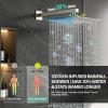 imageSR SUN RISE 12 Inches All Metal Square Shower System with Tub Spout Tub Shower Faucet Set High Pressure Rain Shower Head and Handheld Sprayer Combo Shower Fixtues Valve Included Brushed NickelBrushed Nickel