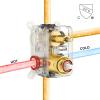 imageSR SUN RISE 12 Inches All Metal Square Shower System with Tub Spout Tub Shower Faucet Set High Pressure Rain Shower Head and Handheld Sprayer Combo Shower Fixtues Valve Included Brushed NickelBrushed Gold