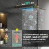 imageSR SUN RISE 12 Inches All Metal Square Shower System with Tub Spout Tub Shower Faucet Set High Pressure Rain Shower Head and Handheld Sprayer Combo Shower Fixtues Valve Included Brushed NickelOil Rubbed Bronze