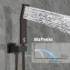 imageSR SUN RISE 12 Inches All Metal Square Shower System with Tub Spout Tub Shower Faucet Set High Pressure Rain Shower Head and Handheld Sprayer Combo Shower Fixtues Valve Included Brushed NickelOil Rubbed Bronze