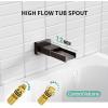 imageSR SUN RISE 12 Inches All Metal Square Shower System with Tub Spout Tub Shower Faucet Set High Pressure Rain Shower Head and Handheld Sprayer Combo Shower Fixtues Valve Included Brushed NickelOil Rubbed Bronze