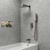 imageSR SUN RISE 12 Inches All Metal Square Shower System with Tub Spout Tub Shower Faucet Set High Pressure Rain Shower Head and Handheld Sprayer Combo Shower Fixtues Valve Included Brushed NickelOil Rubbed Bronze