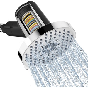 image:imageSR SUN RISE Filtered Shower Head with FiltersHigh Pressure Rain Shower Head20Stage Shower Filter1825 GPM Flow Rate6 Spray Modes for Hard Water SoftenerRemove Chlorine Black55 InchChrome