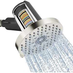 image:imageSR SUN RISE Filtered Shower Head with FiltersHigh Pressure Rain Shower Head20Stage Shower Filter1825 GPM Flow Rate6 Spray Modes for Hard Water SoftenerRemove Chlorine Black55 InchBrushed Nickel